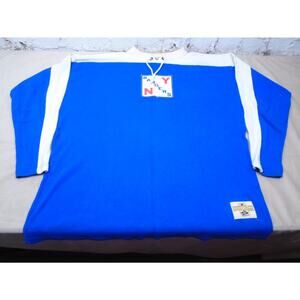 New York Rangers VTG Ebbets Field Flannels NHL Heritage Hockey Sweater Jersey L